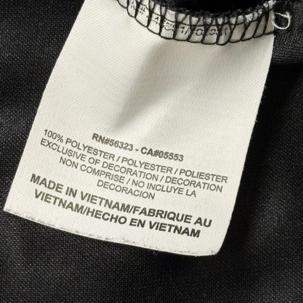 Nike Golf Hankook Micro Pique Polo Shirt‎ Womens L Black V-Neck Dri-Fit L 354067